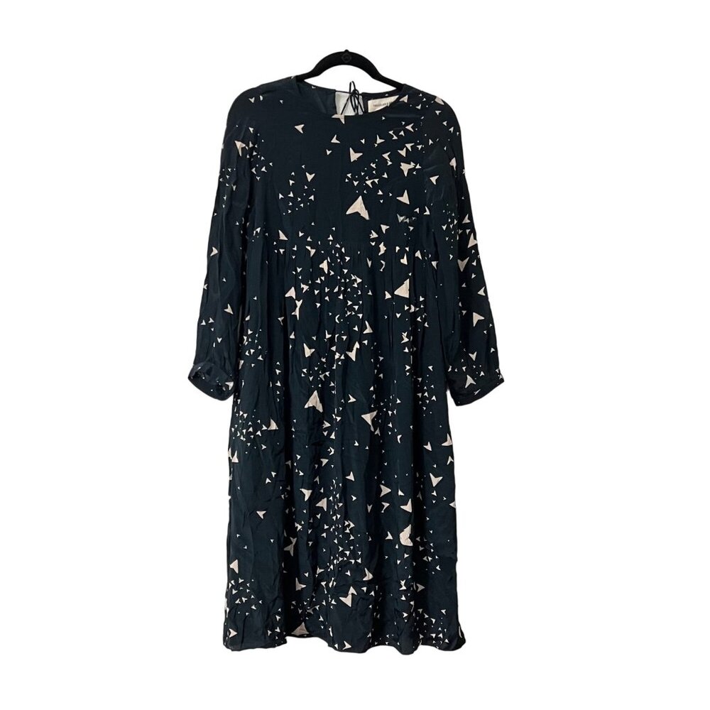 Tallulah & Hope Womens Black Cream Boomerang Geometric Midi Dress Size 4